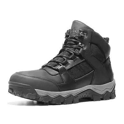 Mens Hiking Boots Waterproof Mid Top Trekking Boots Leather Work Boots US Size • $27.99