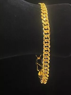 Classy Men's Dubai 6 MM Link Chain Tennis Bracelet 916 Stamped 22K Yellow Gold • $6604.10