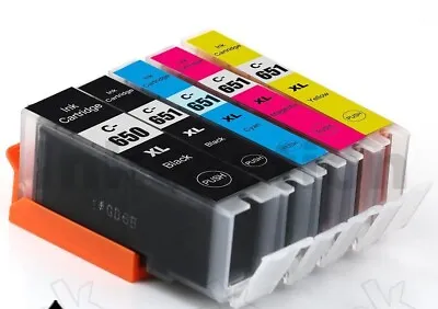 10 Ink Cartridge PGI-650XL CLI-651XL For Canon Pixma IX6860 MG5560 MG5660 MG6360 • $12.90