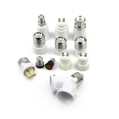 E27 GU10 E14 B22 E12 G9 Bulb Adapter Lamp Converter Holder Extender Light Socket • $1.69