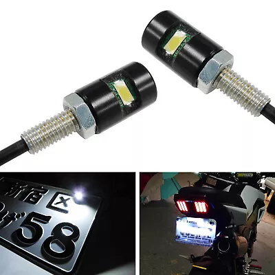 12V White 5730-SMD Bolt-On LED License Plate Lights For Motorcycle Bike Or Car • $8.49