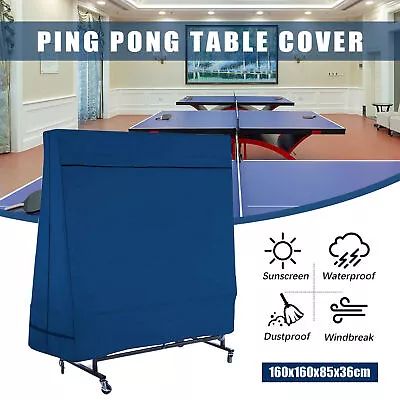 Heavy Duty Table Tennis Table Cover Ping Pong Waterproof Indoor Outdoor • $44.75