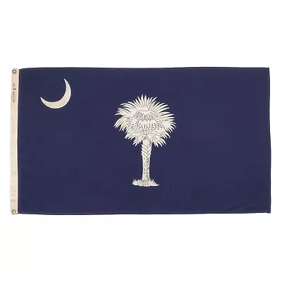 Vintage Cotton Flag South Carolina American Old Cloth Art Southern USA Palm Tree • $259