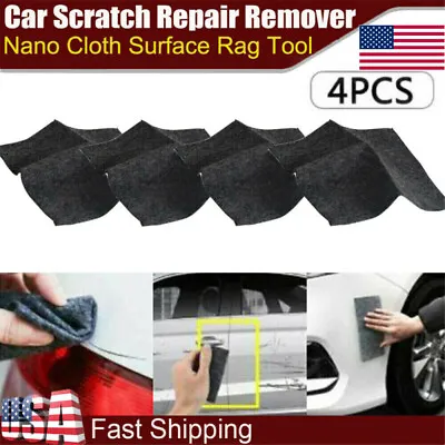 4Pcs NANO SPARKLE CLOTH FOR CAR SCRATCHES NANO MAGIC CLOTH SCRATCH REMOVER US • $4.93