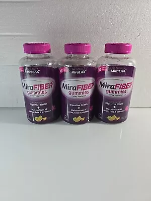 MiraLAX MiraFIBER Daily Prebiotic Gummies Fruit Flav - 72 Ct 3 Pack Exp 11/24 • $39.99