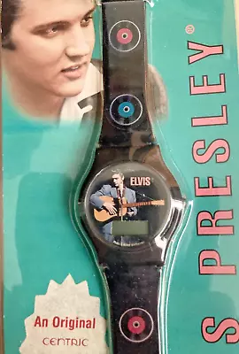 NOS Elvis Presley CENTRIC Digital Wertheimer Collection Watch 2005 Black NEW • $8