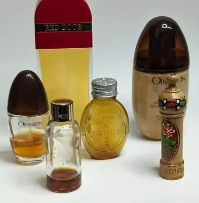 B ) Large Vintage Collection Of Various Miniature & Others Glass Perfume Bottles • $0.99