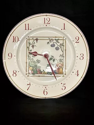 Villeroy & Boch Mon Jardin Wall Clock Kitchen White Red 10 Inch • $47.90