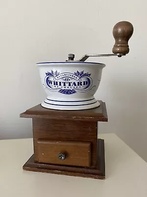 Whittard Of Chelsea Wooden Base Hand Crank Coffee Grinder Mill • £9.99