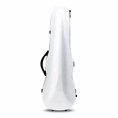 Violin Case 4/4 Composite Carbon Fiber Hard Shell Back Straps Strong White Color • $119