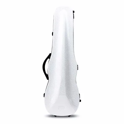 White Violin Case 4/4 Composite Carbon Fiber Hard Shell Back Straps Strong • $119