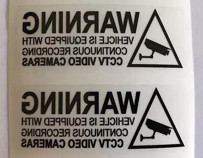 £3.49 • Buy Warning Recording Cctv On Board Dashcam Security Car Van Window Sticker Decal X2