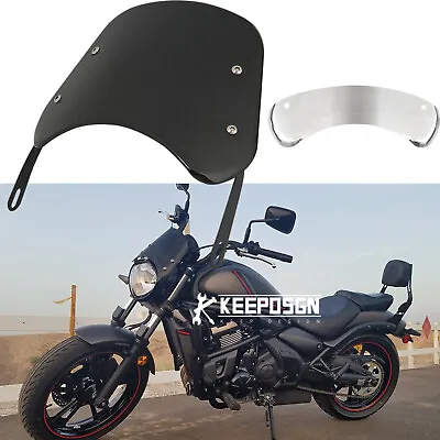 5 -7  Round Headlight Motorcycle Windshield Windscreen For Kawasaki Vulcan S 650 • $26.35