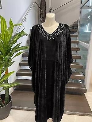 22 24 26 Plus Size Women Velvet Long Kaftan/ Resort Wear Soft And Flowy V Neck • $63