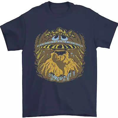 Dinosaur Abduction Aliens UFO T-Rex Mens T-Shirt 100% Cotton • $19.03