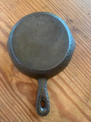 Vintage Mini 4 Inches Hammered Cast Iron Pan/Skillet/ Marked 0/ Double Spout • $18