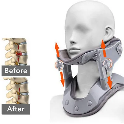 Thermal Cervical Neck Traction Collar Orthosis Vertebra Traction Support Heat • £59.99