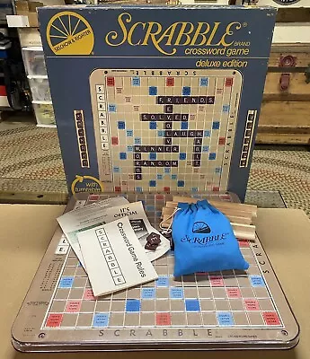 Scrabble Deluxe Edition Turntable Board Game #71 Vintage 1982 COMPLETE • $21.99