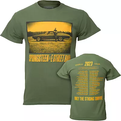 Bruce Springsteen Tour '23 Sepia Car T Shirt Green Official New • $19.86