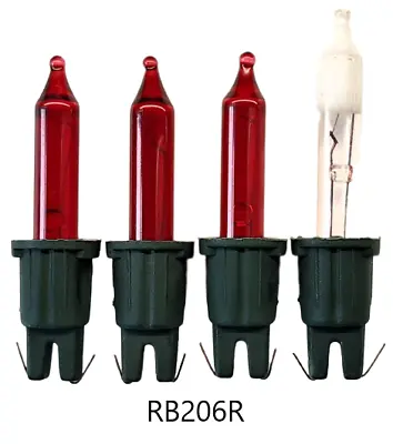 Premier RB206R 4 X Spare Inc Fuse Red Colour Christmas Fairy Lights Bulbs Loose • £4.69