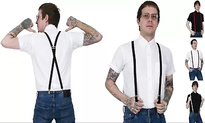 £15.99 • Buy Relco Braces Slim Narrow Skinny Half Inch 1.5 Cm Ska Skins Rudeboy 10 Colours  