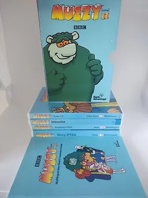 BBC Muzzy Level II 2 Multilingual Story Vocabulary DVDs Songs CD Interactive Rom • $36.96