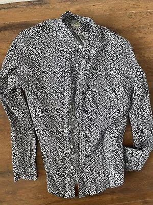 J.Crew Mens Slim Fit Untucked Button Up Cotton Shirt Floral Design Size Medium • $17.87