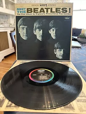 Meet The Beatles Capitol ST 2047 Stereo Vinyl LP Rainbow Label • $19.95