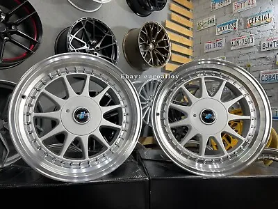 $1655.46 • Buy New 17 Inch 5X120 HARTGE Style Stance Deep Dish SILVER Wheels For BMW E36 E46