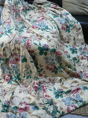£80 • Buy Vintage Floral Rose Interlined Door Curtain Country House Sanderson