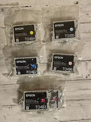 Epson 48 T048 Ink  T0482 T0483 T0484 T0485 T0486 Lot Of 5 Genuine New Sealed • $39.99