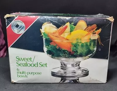 Vintage Boxed Set Of 6 Crown Corning Glass Seafood/sweet Dishes • $36