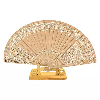 Handheld Wooden Folding Fan Sandalwood Scented Wooden Folding Fan Hand • $7.61