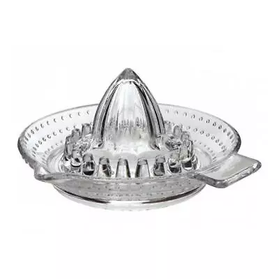 Glass Fruit Orange Grapefruit Lemon Lime Citrus Squeezer Juicer Hand Press   • £6.69