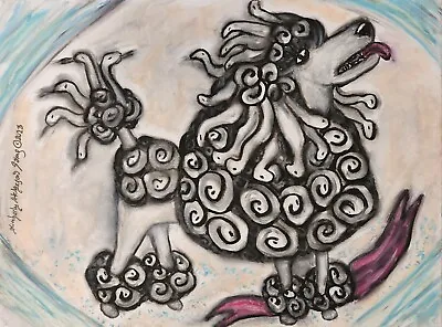 Medusa POODLE Black 5x7 Dog Art Print Artist KSams Mythological Beast • $15.99