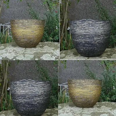 Large Round Garden Plant Pots Flower Pots Planter Patio Home Outdoor 29/35cm  • £21.95