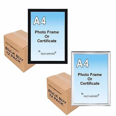 A4 Photo Frame Picture Frame Certificate Frame Freestanding & Wall Mountable • £4.49