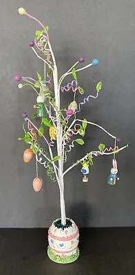 Bunny Towne Easter Tree 20” W Ornaments Easter Eggs Bunnies Spring Vintage • $25.95