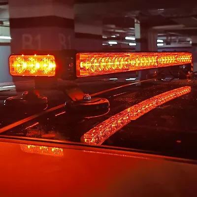 26.6  54 Led Strobe Light Bar Vehicle Roof Mount Emergency Warning-Amber • $118