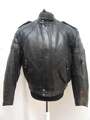 Vintage 80's Daytona Leathers Motorcycle Jacket Size Uk Xl Great Quality • $99.80
