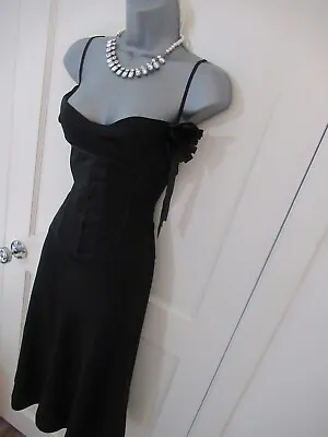 £34.99 • Buy Stunning Vintage TopShop Black Corset Boned Cami Slip Corsage Cocktail Dress 16