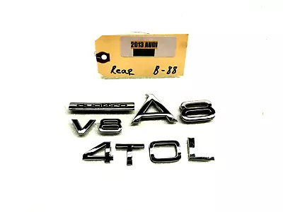 $71.99 • Buy 2011-2017 Audi A8l D4 Rear Trunk Lid Letter Logo Emblem Badge Oem