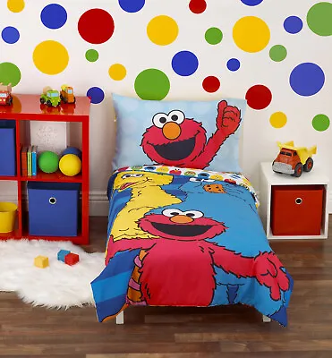 Sesame Street Elmo 5 Pc.(w/Blanket) Toddler Bed Set • $49.99