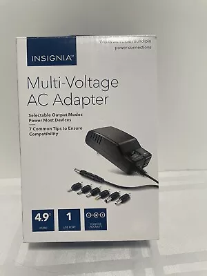 Insignia Multi-Voltage Universal Power AC Adapter 7 Common Tips 12 V DC Or 5V DC • $8