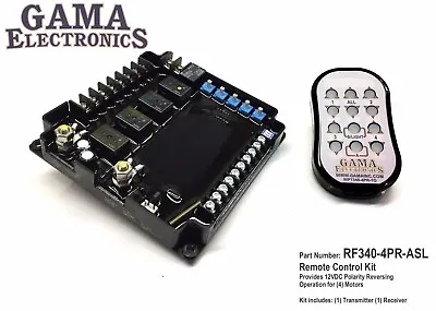 RF Remote Control System 12VDC 4-Motor Polarity Reversing With Auxiliary Switch • $189.95