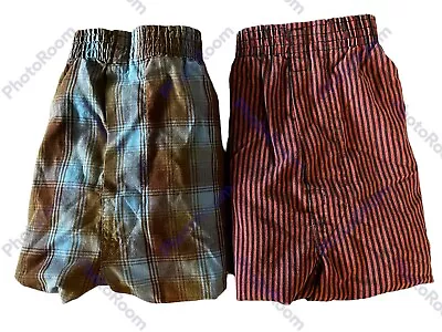 Lot Of 2 Vintage~ Fruit Of The Loom~ Men’s Boxers Underwear Sz L Plaid & Stripe • $23