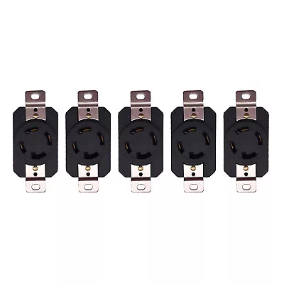 5-pk NEMA L15-30R Female Twist Lock 30A 250V 4 Wire Locking Receptacle L15-30 • $39.99