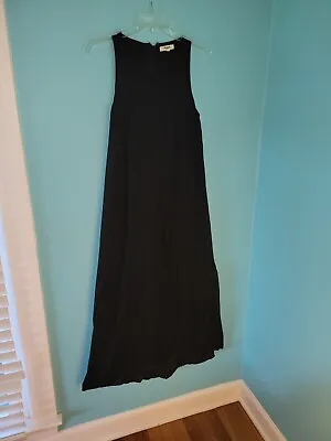 Madewell Black Cotton Maxi Sleeveless Dress Sz. 4 • $19.70