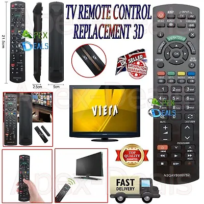 Panasonic Viera 3D Smart TV Replacement Remote Control | N2QAYB000752- Universal • £4.45