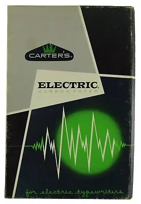 Vintage Carter's Electric Copy Tracing Carbon Paper In Box 8 1/2 X 13 1/2 NOS • $16.82